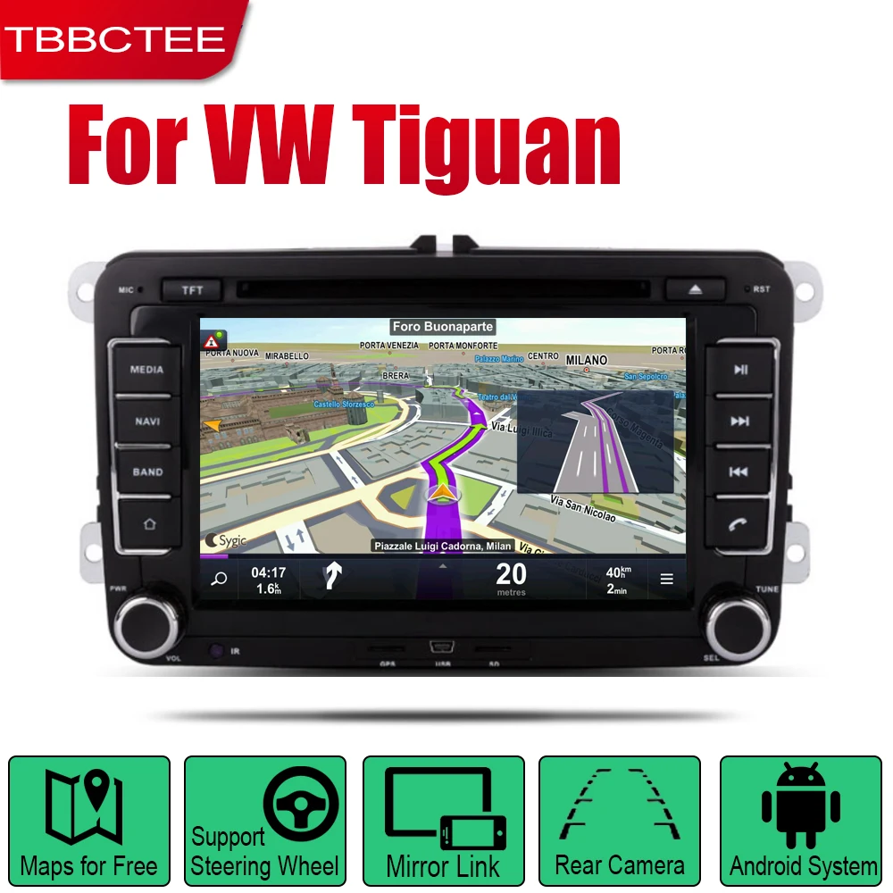 Для Volkswagen VW Tiguan 2007 2008 2009 2010 2011 2012 2013 2014 Автомобильный мультимедийный плеер gps