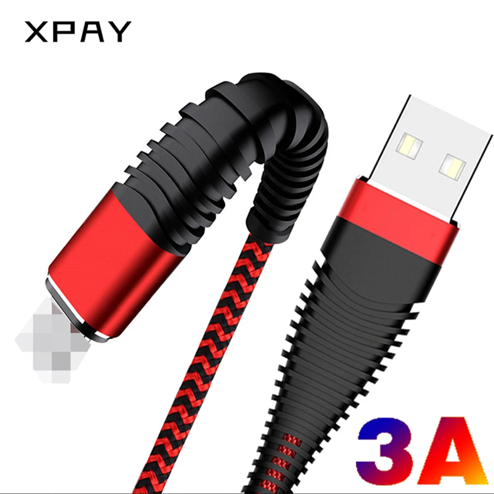 

3A USB Charger Cable for Lighting 3A Fast Charging Cable for IPhone XS MAX XR X 8 7 6S Plus Charger Cord Usb Data Cable
