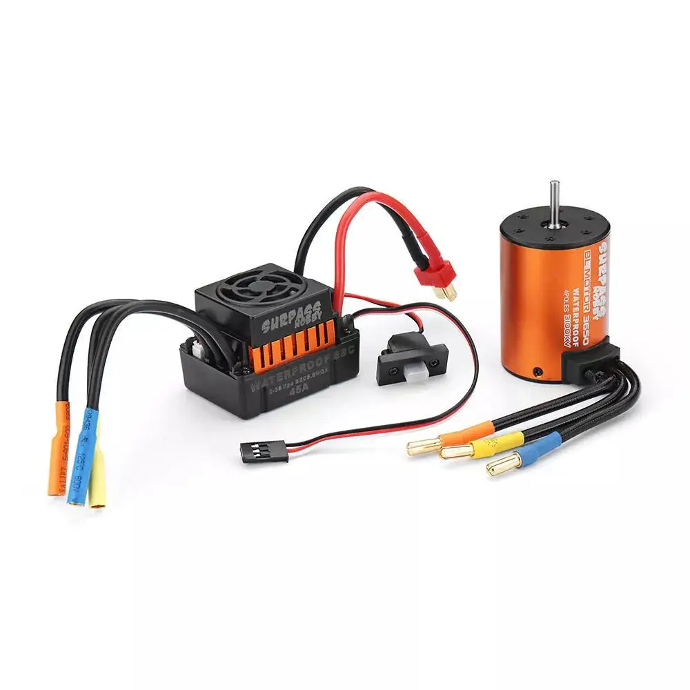 RCtown Surpass хобби водонепроницаемый 3650 3100KV бесщеточный двигатель + 45A ESC Combo Set для 1/10 Rc