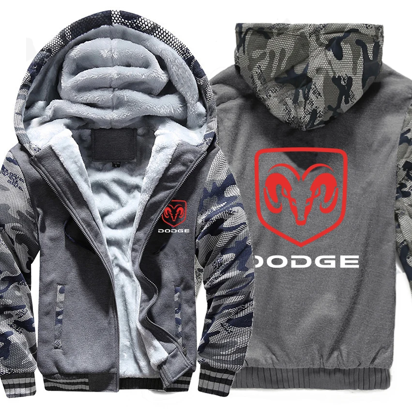 Dodge толстовки зимняя камуфляжная куртка с рукавом Мужская Флисовая Dodge логотип мужская Толстовка