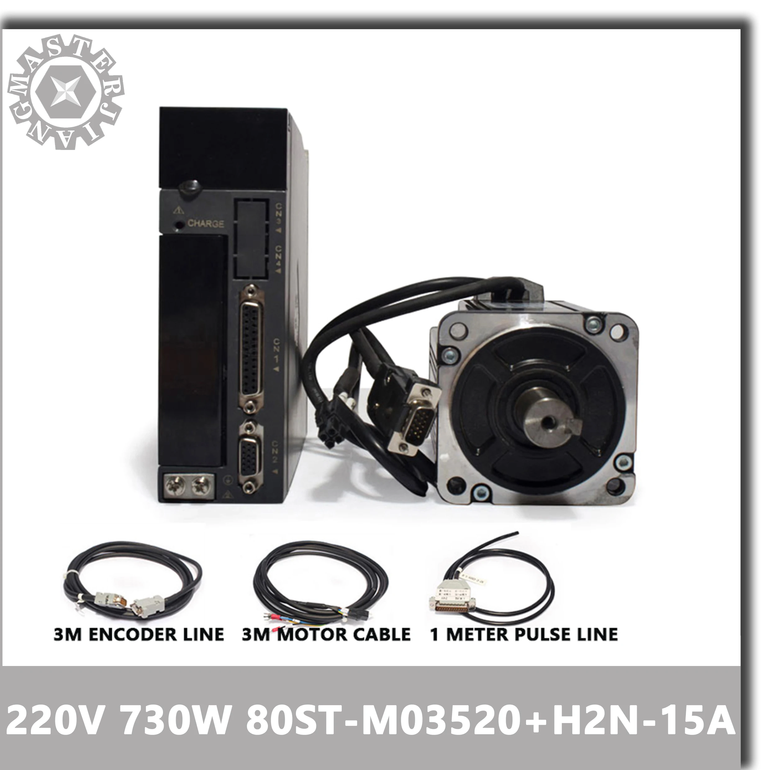 220V 730W 80ST-M03520 АС Серводвигатель 3.5N.M 2000 об/мин H2N-15A драйвер переменного тока с
