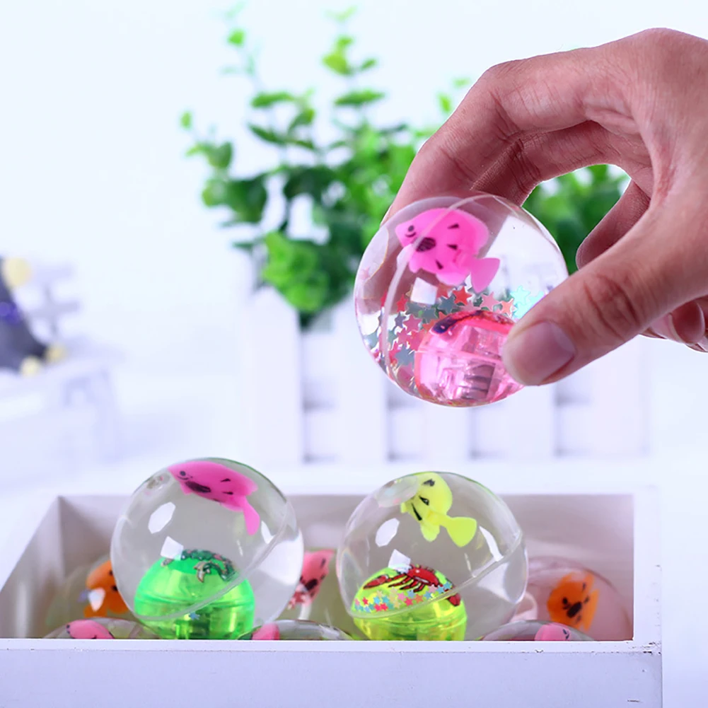 Мультфильм большая эластичность Автоматическая Вибрация переключатель предназначен для рыбы внутри Автоматическая Вибрация переключатель светящийся эластичный шар Детская игрушка подарок