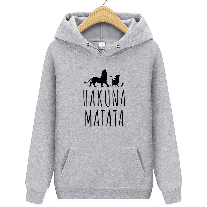 

2020 spring and autumn letters hakunmatata men's loose hoodie printing fashion casual sweatshirt