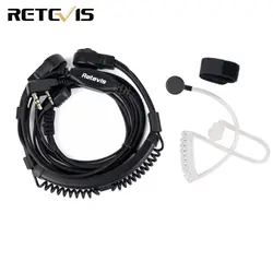 Retevis Выдвижная Горло Микрофон Гарнитуры PTT Walkie Talkie Наушник Для Kenwood Для H777 TYT Baofeng УФ-5R RT5R RT7 RT22