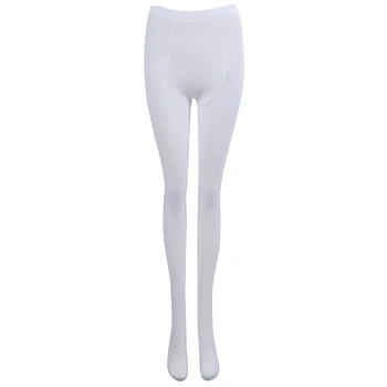 

White Tender Solid Color Velvet Pantyhose For Women
