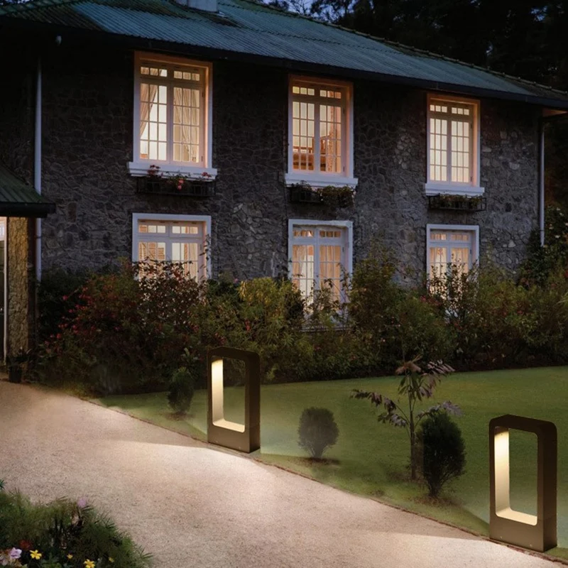 LED Bollard Lawn Light for Landscape Garden Yard Square Outdoor Lighting 30Cm Led Road Path Decorative Lighting Lawn Lamp Warm L