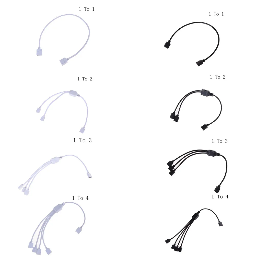 Strip Accessories Female Splitter LED RGB Strips extension Cable with 4 pin For 3528 5050 LED Strips 1 to 1 2 3 4 connector