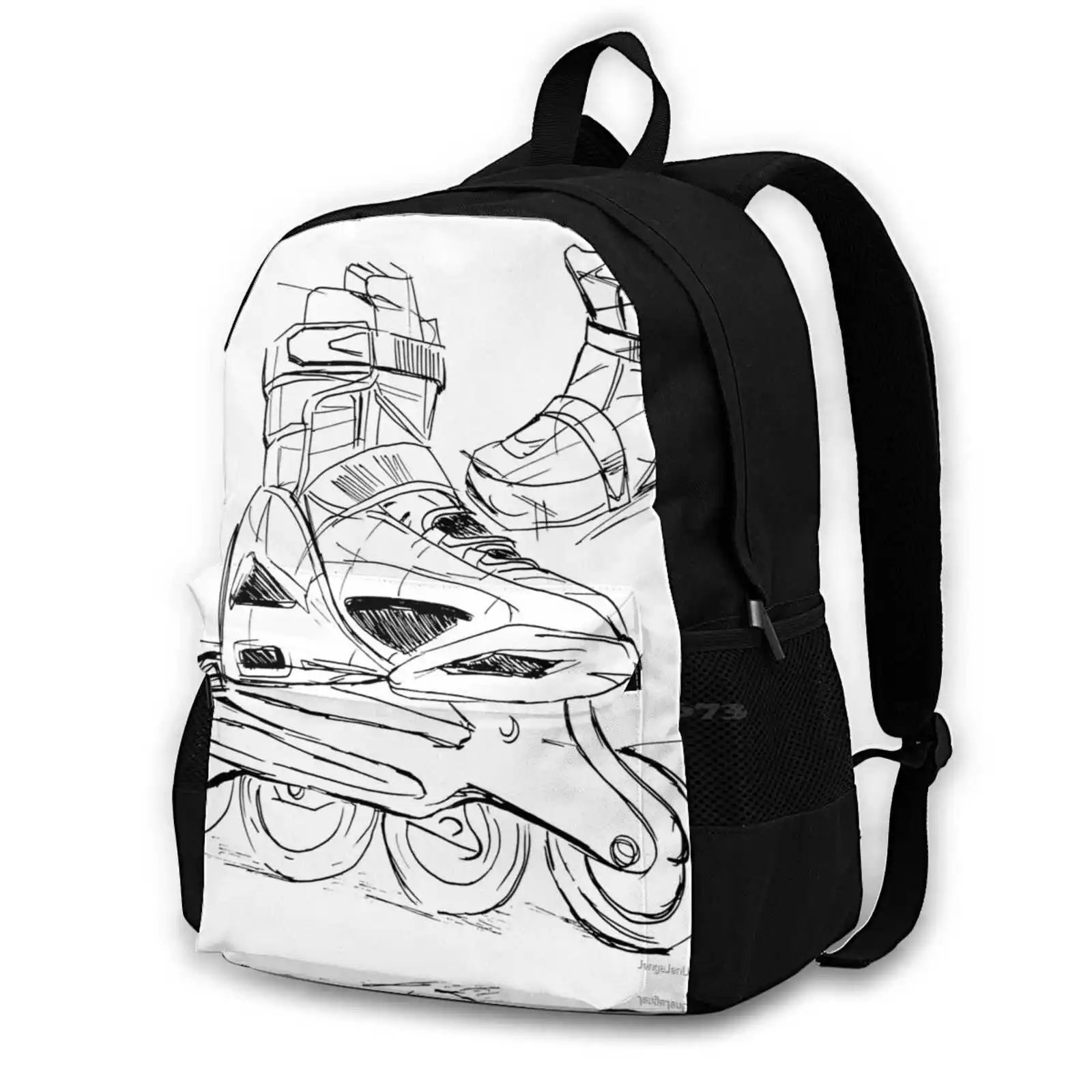 Schematic Backpack For Student School Laptop Travel Bag Skate Schematic