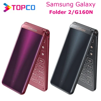 

Original Samsung Galaxy Folder 2 G160N 16GB ROM 2GB RAM Quad Core 8.0MP 3.8" Flip SmartPhone 4G LTE Mobile Phone