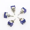 5Pcs Miniature Toggle Switch Single Pole Double Throw ON-OFF-ON /ON-ON 120VAC 6A 1/4 Inch Mounting MTS-102 103 202 203 ► Photo 3/6