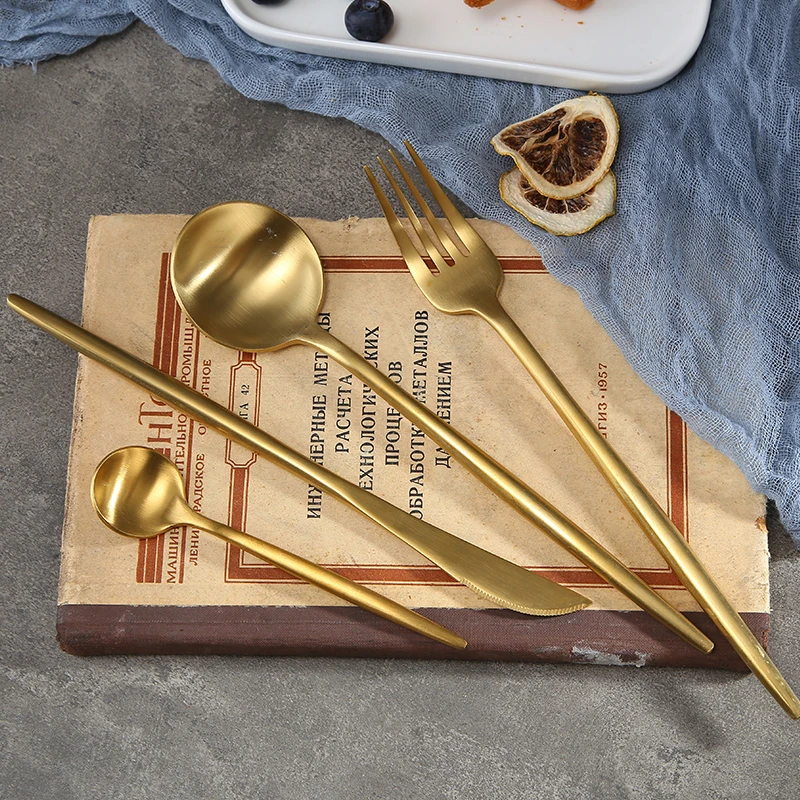 

1pc Black Gold Flatware Stainless Steel Cutlery Set Knife Fork Tableware Cutleries Western Food