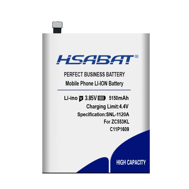Аккумулятор HSABAT 5150mAh C11P1609 для ASUS Zenfone 3 max 5," ZC553KL X00DDA