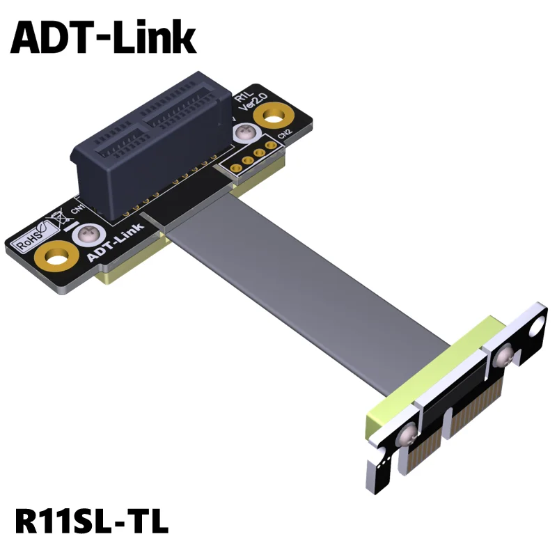 

PCI-E3.0x1 wireless network sound card extension cable double right angle 90 degree anti-interference, no need for power supply