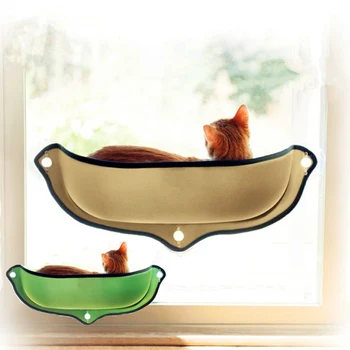 

New Cat Hammock Bed Window Mounted Pod Lounger Suction Cups Warm Bed For Pet Cat Rest Beds House Indoor Comfortable Ferret Cage