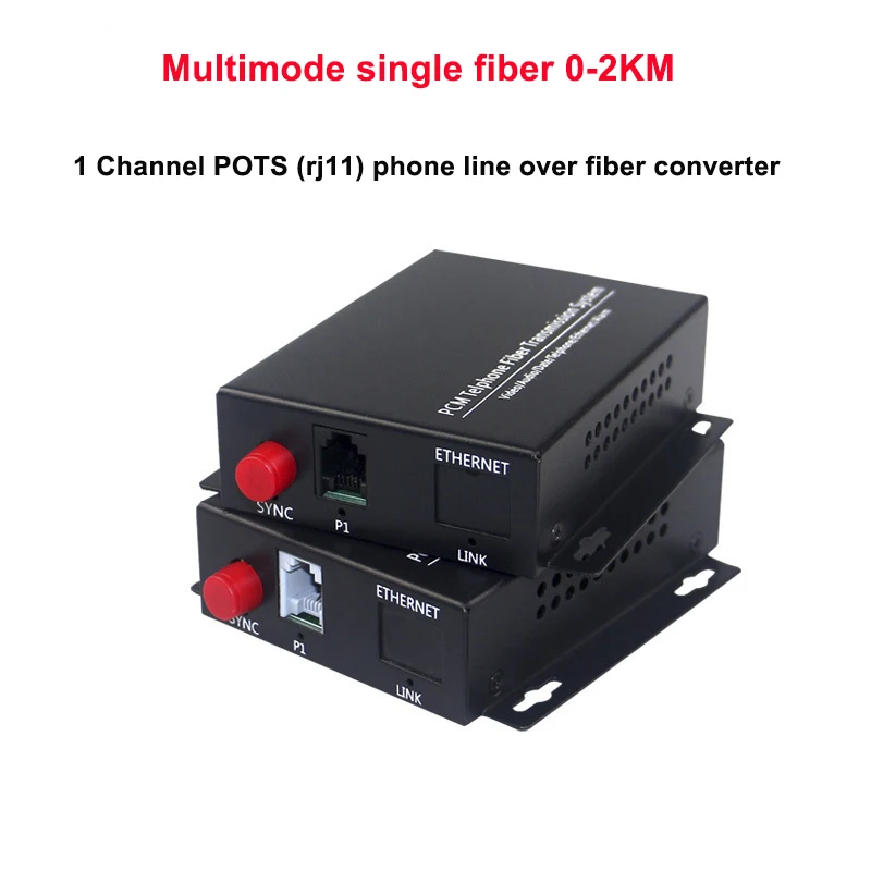 1 channel RJ11 Telephone over Fiber Optic Converter Multiplexer