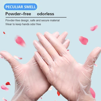 

100pcs Disposable Gloves For Household Cleaning / Medical / Garden / Rubber Non-Slip Gloves For Left & Right Hand Fast Shipping