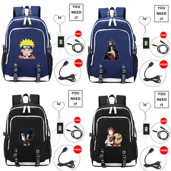 

anime NARUTO Uzumaki Naruto Costume Uchiha Sasuke backpack student bag Uchiha Obito Travel bag Akatsuki Cosplay