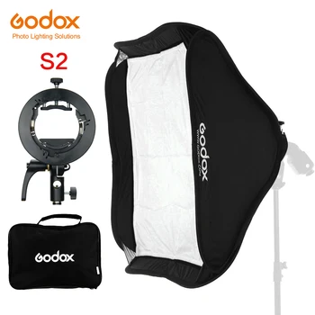 

Godox S2 Speedlite Flash Holder Bracket + Softbox with Bowens Mount for Canon Nikin Godox V1 TT685 V860II AD200 AD400PRO Flash