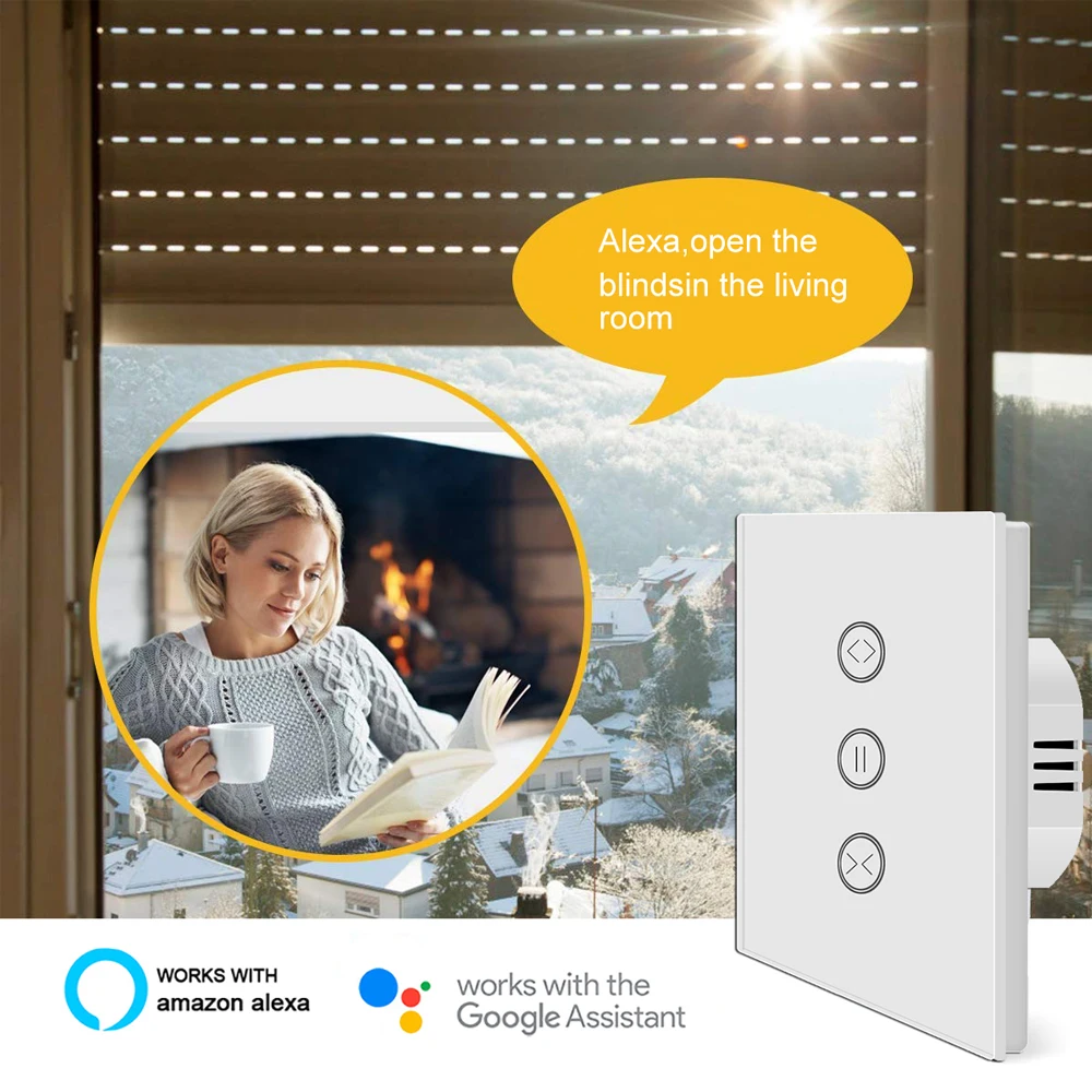  Tuya Interruptor de cortina WiFi para persiana enrollable Motor  eléctrico Google Home Aiexa Echo Control de voz DIY Smart Home :  Herramientas y Mejoras del Hogar