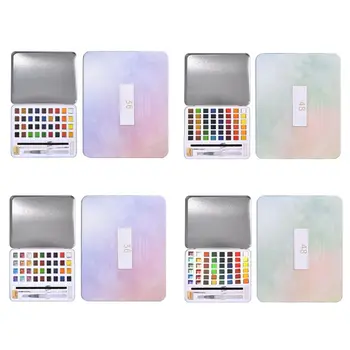 

36/48 Colors Solid Watercolor Paint Hand-painted Pigment Brush Pen for Beginners Dropship