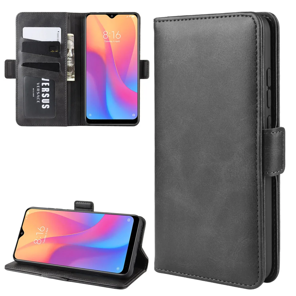 Чехол для Xiaomi Redmi 8A кожаный чехол бумажник с откидной крышкой винтажный Магнитный