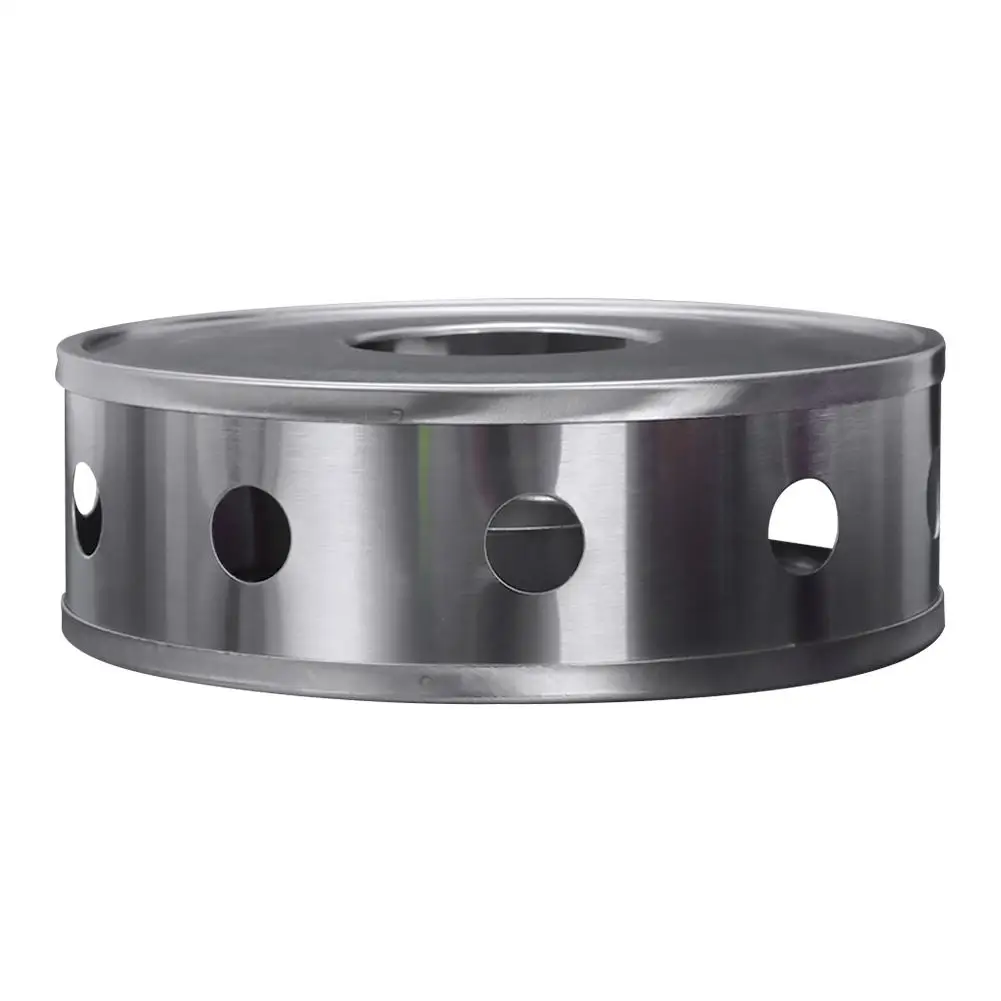 

1 Pcs Stainless Steel Warm Tea Round Coffee Milk Tea Camping Household Items Coffee Heating With Tealight Teapot Holder