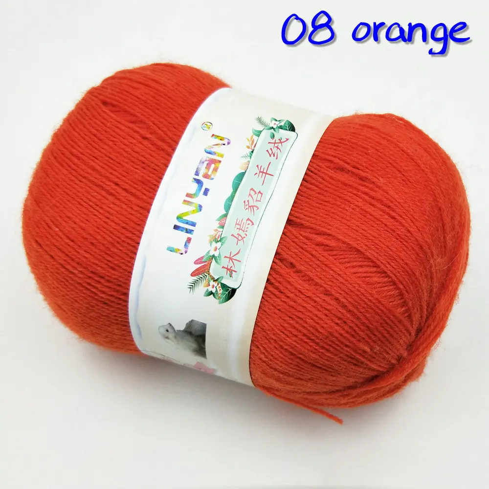 color 08 6 шт.* г 50 г пряжа для ручного вязания шерсти пряжа, вязание крючком норковая шерстяная пряжа для вязания Hermelin flocking Hand woven thread t7 - Цвет: color 08