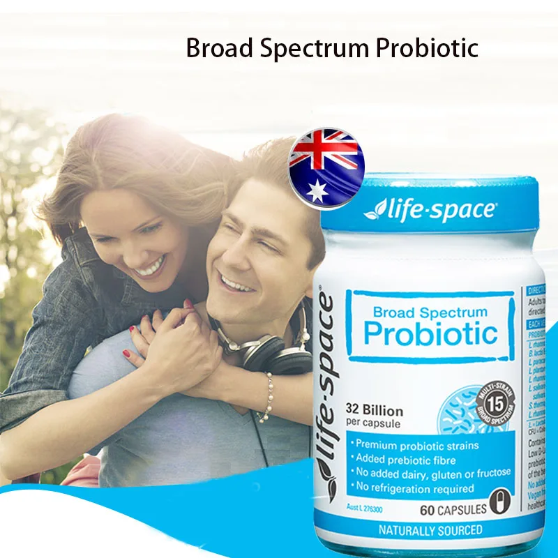 

Life Space Broad Spectrum Probiotic Capsules Live Beneficial Bacteria Antibiotics Digestive Bowel Constipation Health Products