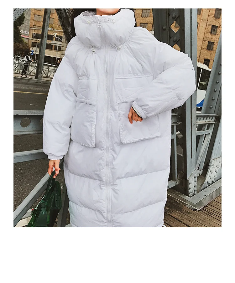 X-length, больше размера d, длинная куртка-бомбер размера плюс, Женское зимнее хлопковое пальто, парка, женские корейские Базовые Куртки, верхняя одежда, зимняя одежда