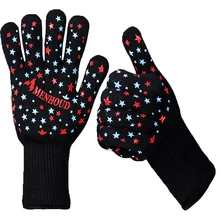 Кухонная выпечка анти-ожога Толстая печь рукавица хлопок подкладка защитный барбекю теплоизоляционная перчатка для готовки на гриле термостойкая готовка