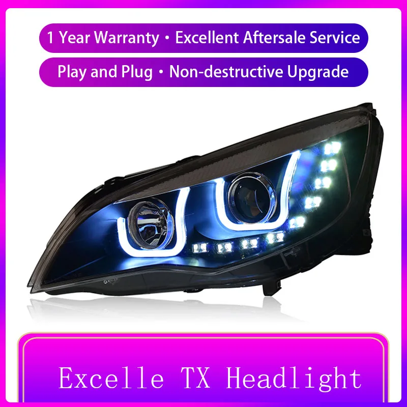 

2010 год для Buick Excelle XT фара в сборе для пластичного Автово светодиодный налобный фонарь Ангел глаз светодиодный дневные ходовые огни