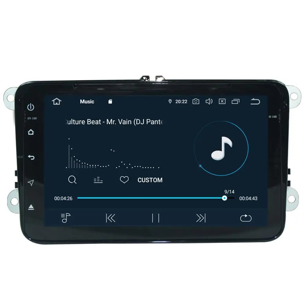Cheap COIKA 9" Android 9.0 System Auto DVD GPS Navi For VW Passat Scirocco Jetta Skoda Octavia Superb Radio BT Music WIFI 4+64G RAM 1