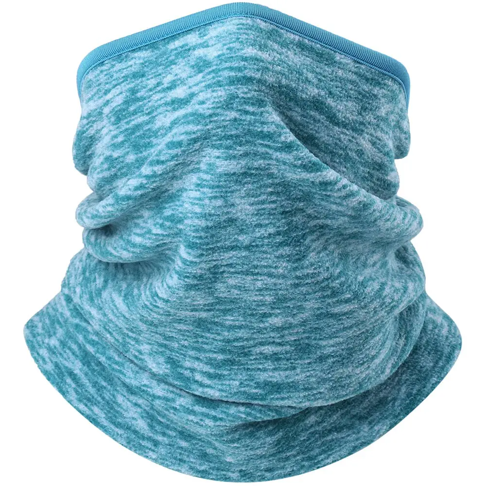Зимняя флисовая термальная Балаклава, повязка на голову, повязка на голову, маска для лица на половину, для холодной погоды, теплый трубчатый шарф, бандана для женщин и мужчин - Цвет: Light Blue