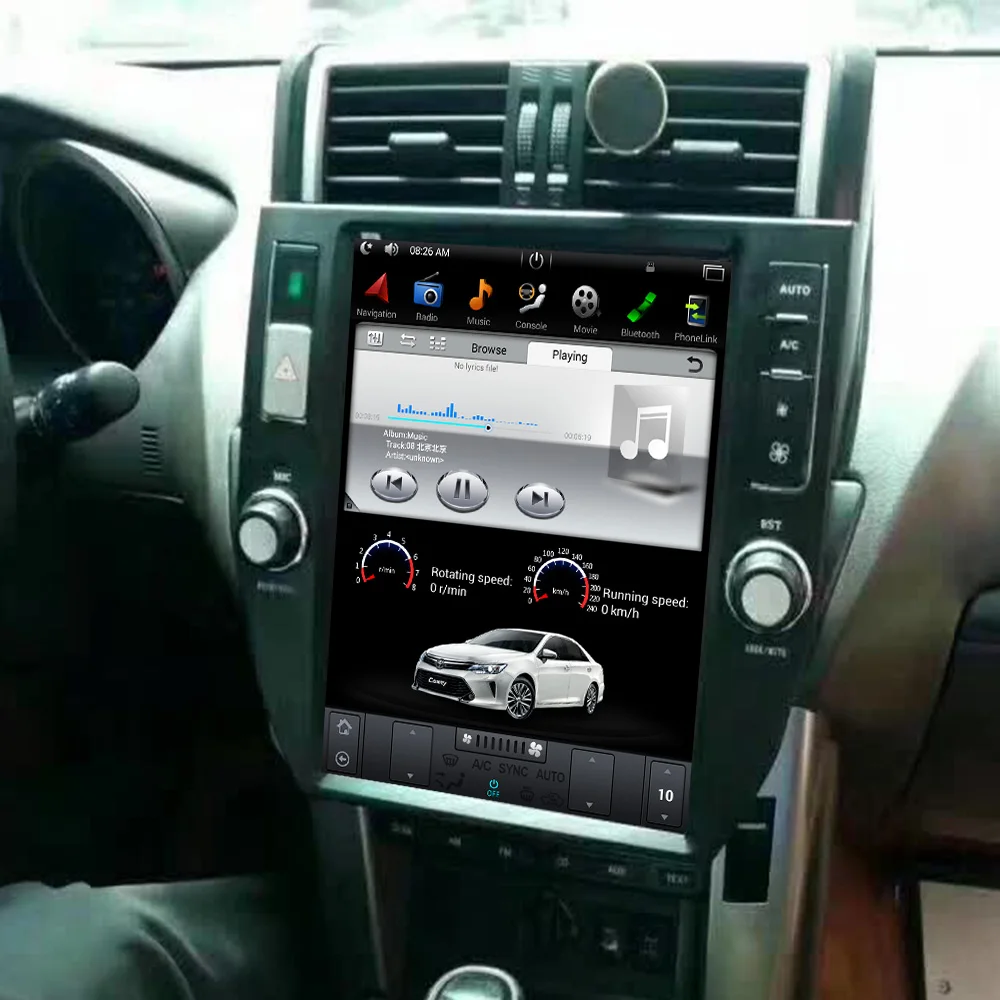 

Android Tesla style Big Screen Car GPS Navigation For TOYOTA Land Cruiser Prado 150 2014+ head unit multimedia No DVD Player