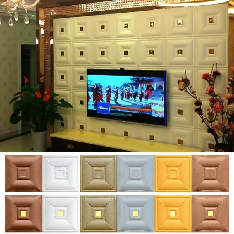 

Wallpaper 3d Self Adhesive Waterproof TV Background Brick Wall Sticker Living Room Wallpaper Mural Bedroom Decor