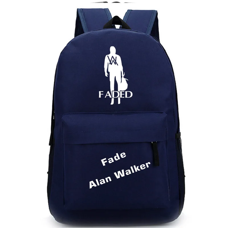 Alan Walker DJ выцветшие вентиляторы школьные сумки рюкзак для ноутбука Mochila Feminina мальчики девочки обратно в школьный подарок день пакет - Цвет: Style 16