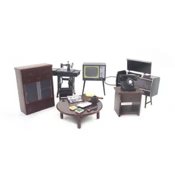 

6Pcs 1:12 Dollhouse Mini Japanese Furniture Kit Miniature Telephone Table Toy