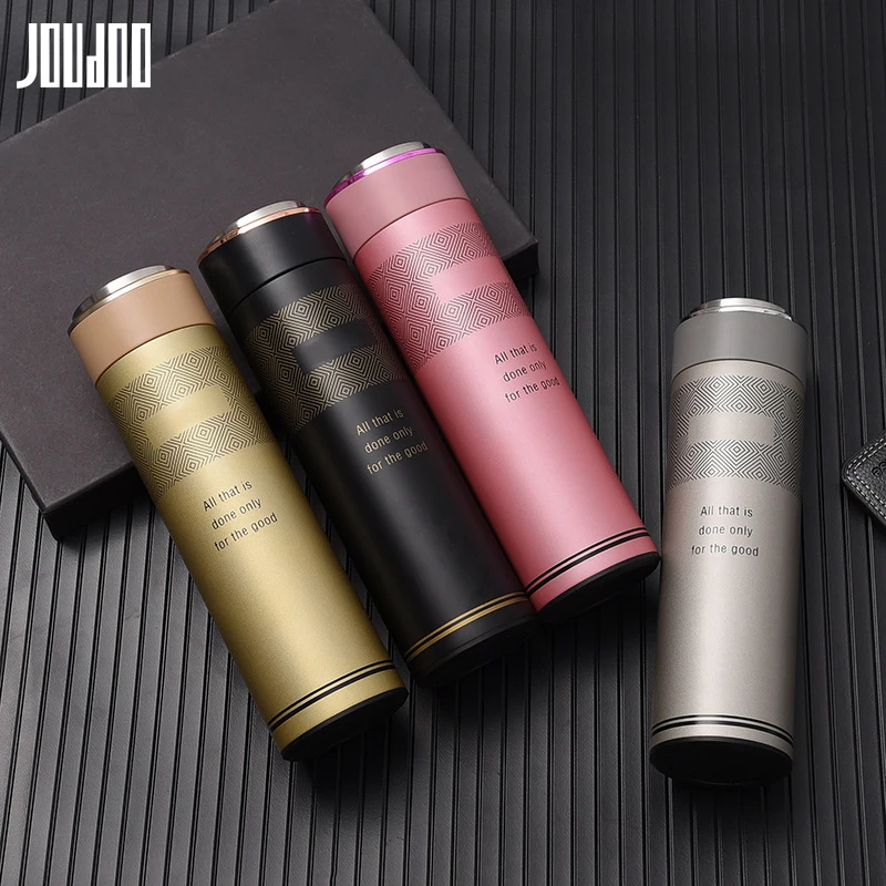 

JOUDOO 500ml Thermos Stainless Steel Vacuum Flasks With Filter Thermoese Coffee Tea Milk Travel Mug Thermo Bottle Business Gift