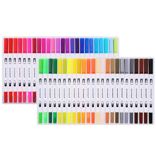 48 Colors White Акварельные кисти, ручки, маркеры для творчества, эскизная ручка, набор кистей для рисования 12 24 36 48 60 72 100 120 цветов, профессиональные маркеры для школы - Цвет: 48 Colors White