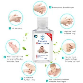 

Sale travel hand santizer Disposable Hand Sanitizer Long-Lasting Speed Dry Hand Lotion Disposable 60ML Dropshipping Shower Gels