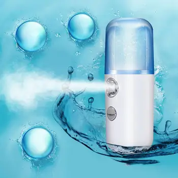 

Portable Mini Handheld USB Nanomist Facial Humidifier Steamer Cooling Mist Sprayer Hydrating Beauty Device Skin Care