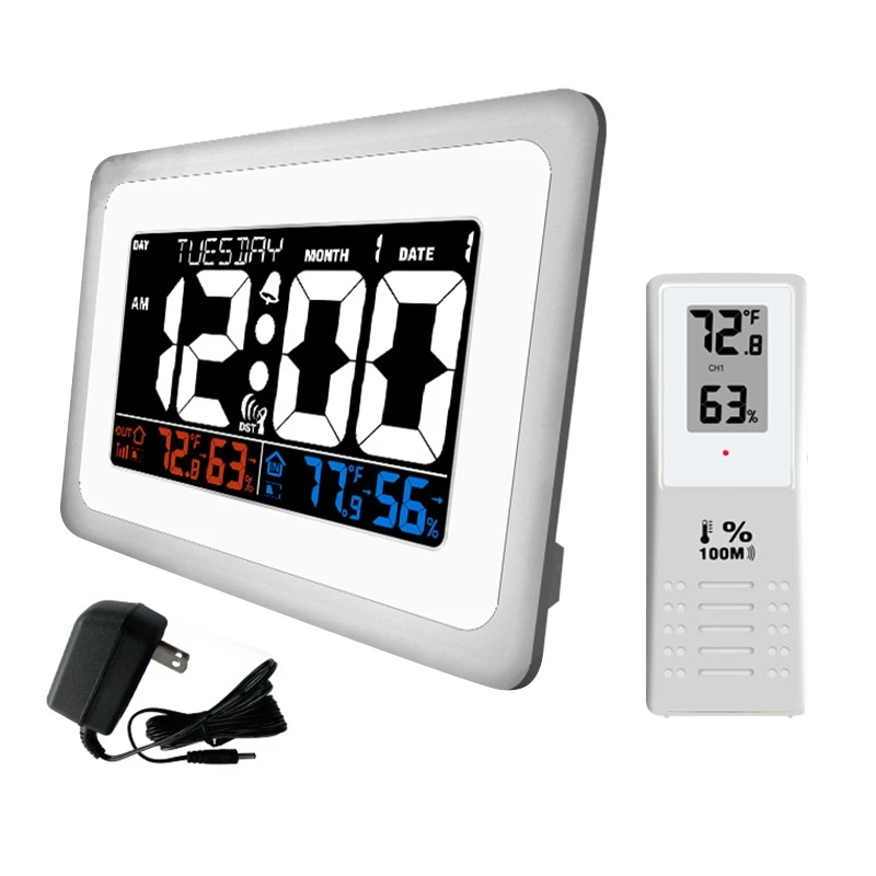 

Digital Alarm Clock for Charging Snooze Function, Timer, Sound Control Function, World Time Pattern, Month Date & Temperature Di