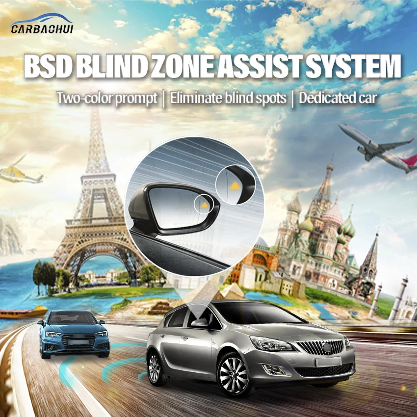 

Car BSD BSM BSA Blind Area Spot Warning Drive Mirror Rear Radar Microwave Detection System For Buick Excelle XT 2010-2014