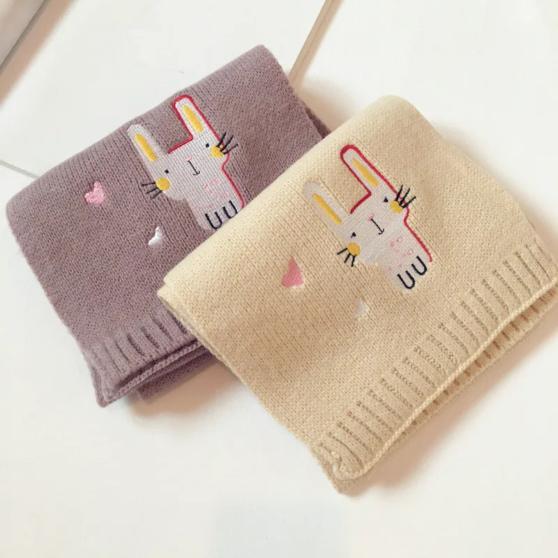 Autumn and winter knitted Children's scarf fashion joker Korean style Cartoon rabbit ring scarf for boy and girl 31