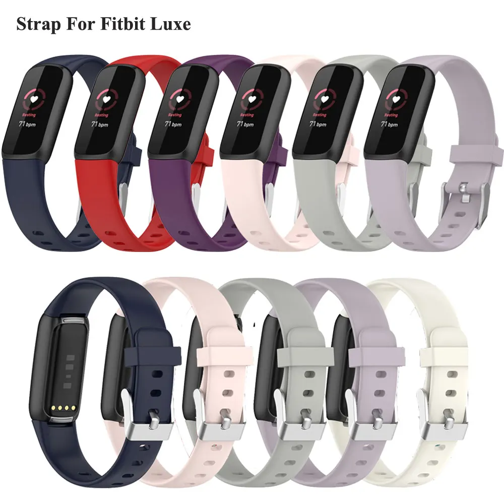 Silicone Strap For Fitbit Luxe Watch Bracelet Replacement Watchband Accessories For Fitbit Luxe Band bemorcabo for fitbit blaze bands soft silicone replacement sport strap band for fitbit blaze smart fitness watch no frame