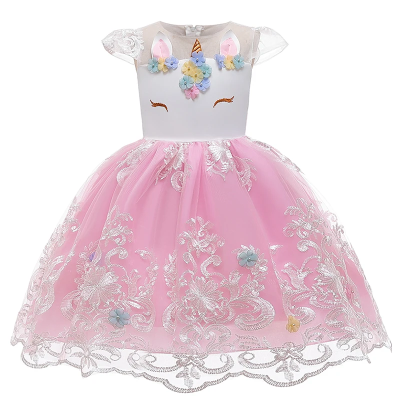 2019 Christmas Dress Girls Unicorn Elegant Princess Kids Dresses For Costume Birthday Party Gown 2 3 4 10 Year | Детская одежда и