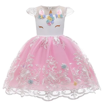 

2019 Christmas Dress Girls Unicorn Dress Elegant Princess Dress Kids Dresses For Girls Costume Birthday Party Gown 2 3 4 10 Year