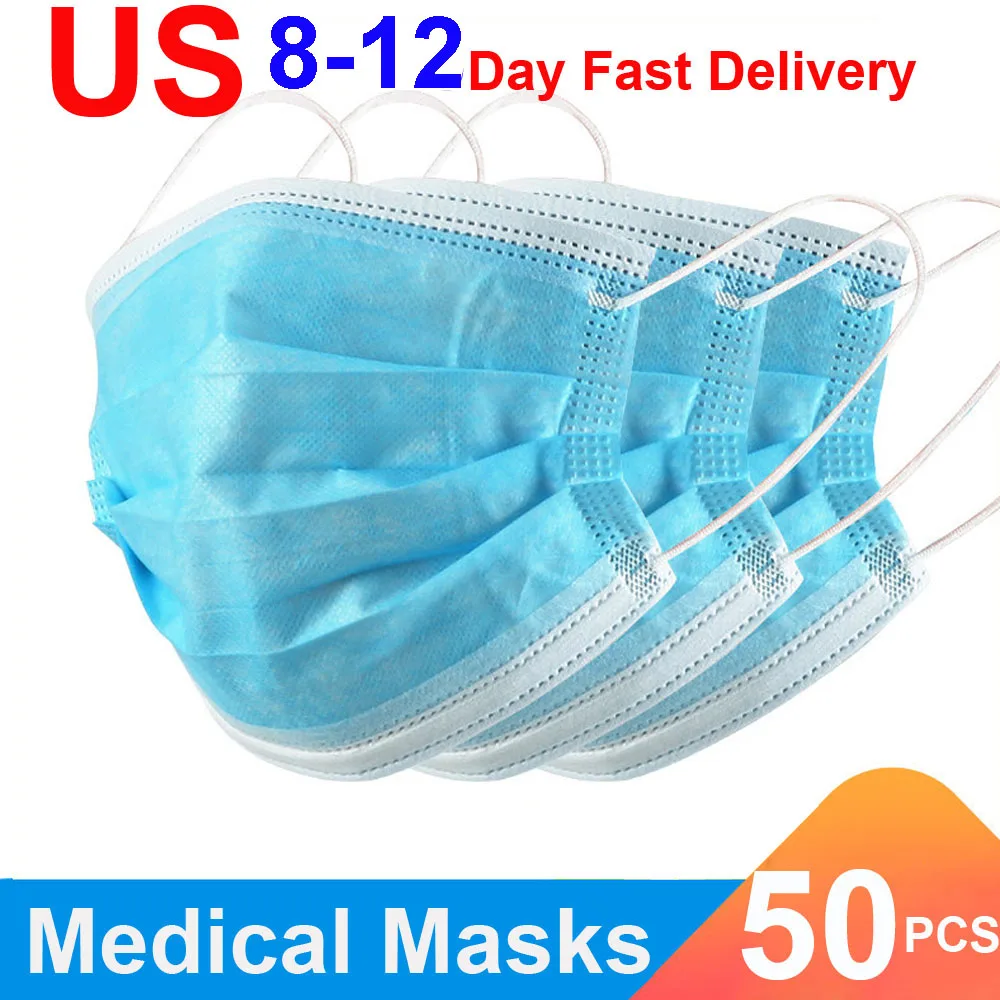 

Medical Masks Face Mouth Disposable Masks Three Layer Surgical Masks Anti Dust Anti Virus Meltblown cloth Protector Mouth Masks