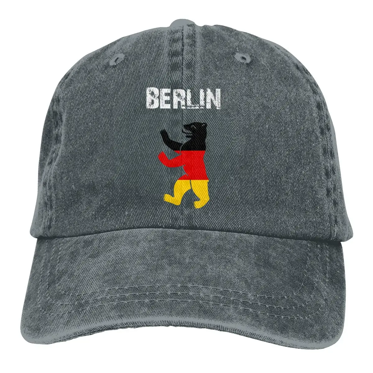 Стоящий Берлинский медведь Папа Джинсовая Шляпа винтажные бейсболки Регулируемые женские