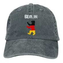 Стоящий Берлинский медведь Папа Джинсовая Шляпа винтажные бейсболки Регулируемые женские